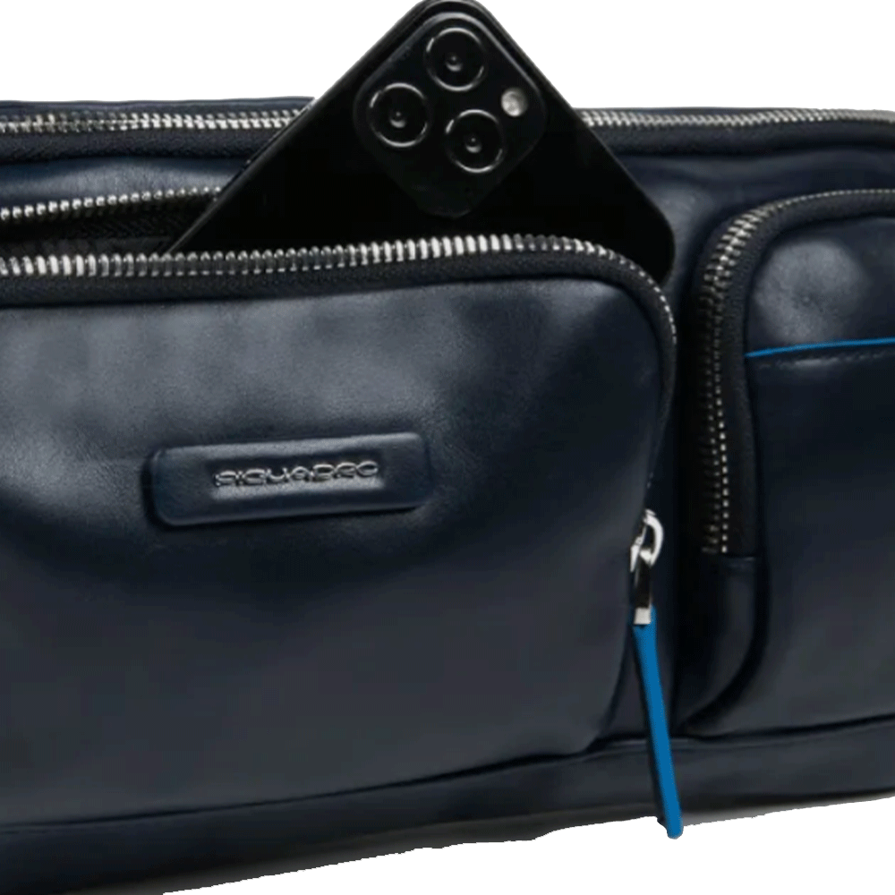 Marsupio Uomo PIQUADRO in Pelle Mogano Linea Blue Square - CA5576B2V