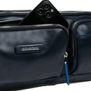 Marsupio Uomo PIQUADRO in Pelle Nera Linea Blue Square - CA5576B2V