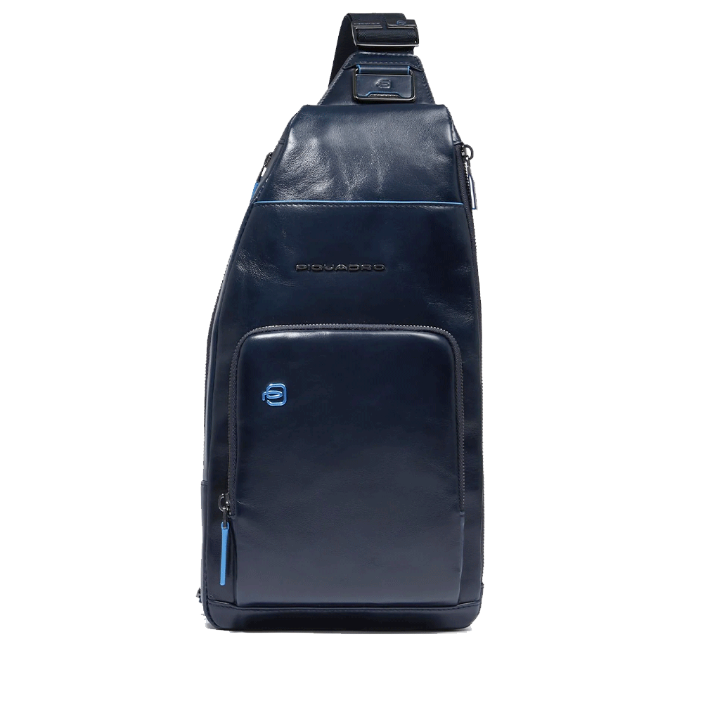 Monospalla Uomo Porta iPad mini PIQUADRO linea Blue Square in Pelle Blu - CA5577B2