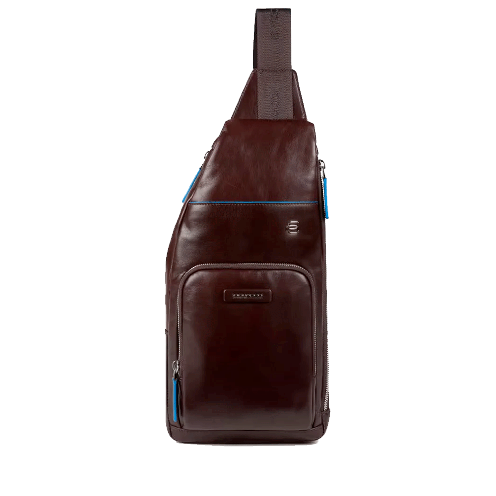 Monospalla Porta iPad mini PIQUADRO linea Blue Square Revamp in Pelle Mogano - CA5577B2V