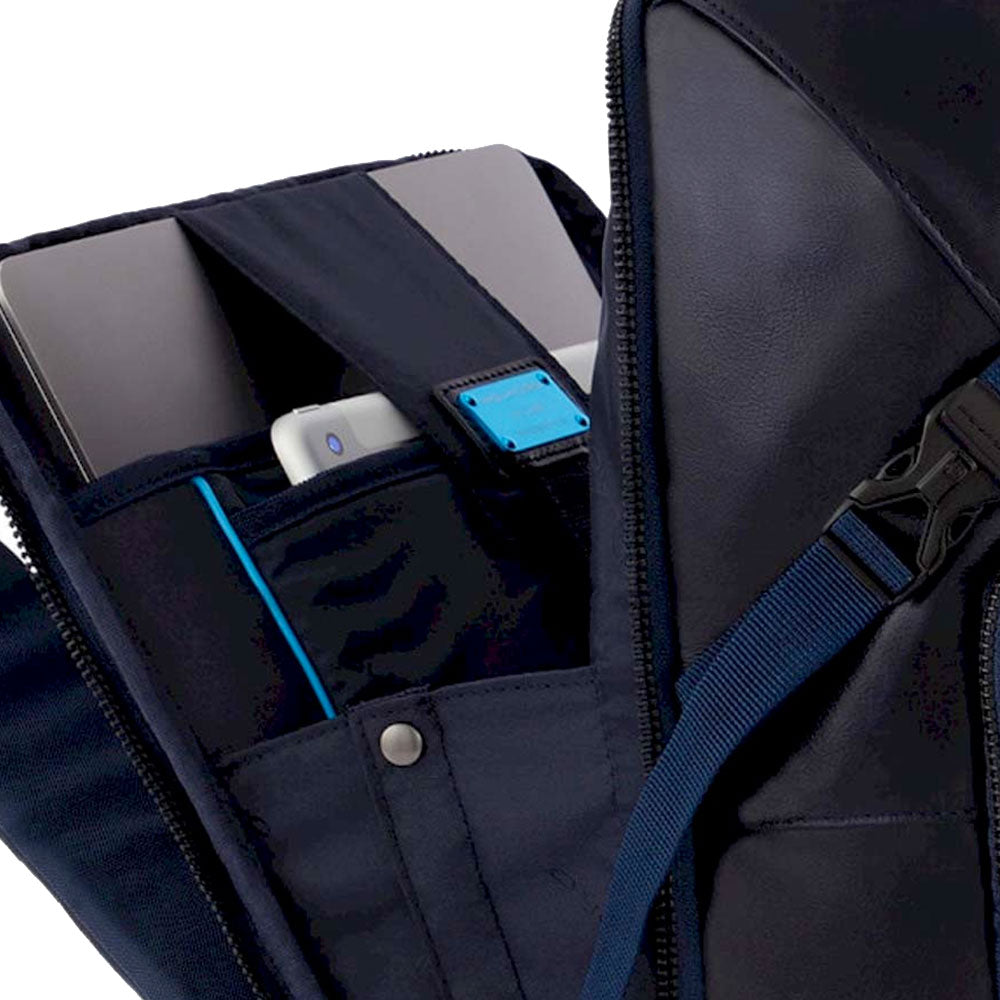 PIQUADRO Zaino Uomo Fast Check in Pelle Blu Linea Blue Square Revamp - CA5578B2V