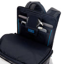 PIQUADRO Zaino Uomo Porta Pc 15,6" e IPad in Pelle Nera Linea Blue Square Revamp - CA5939B2V