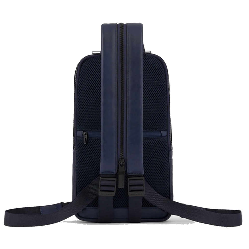 Monospalla Uomo in Pelle PIQUADRO Colore Blu Linea Finn - CA5982S123