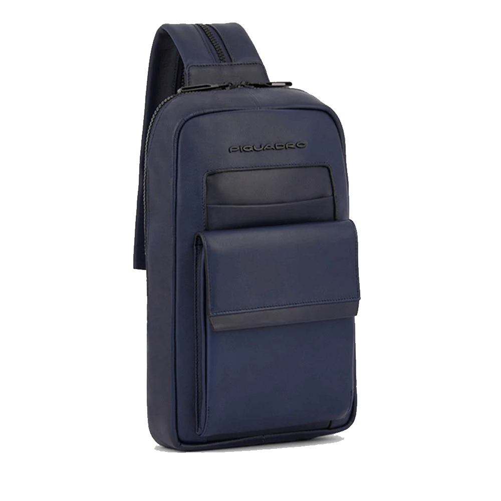Monospalla Uomo in Pelle PIQUADRO Colore Nero Linea Finn - CA5982S123