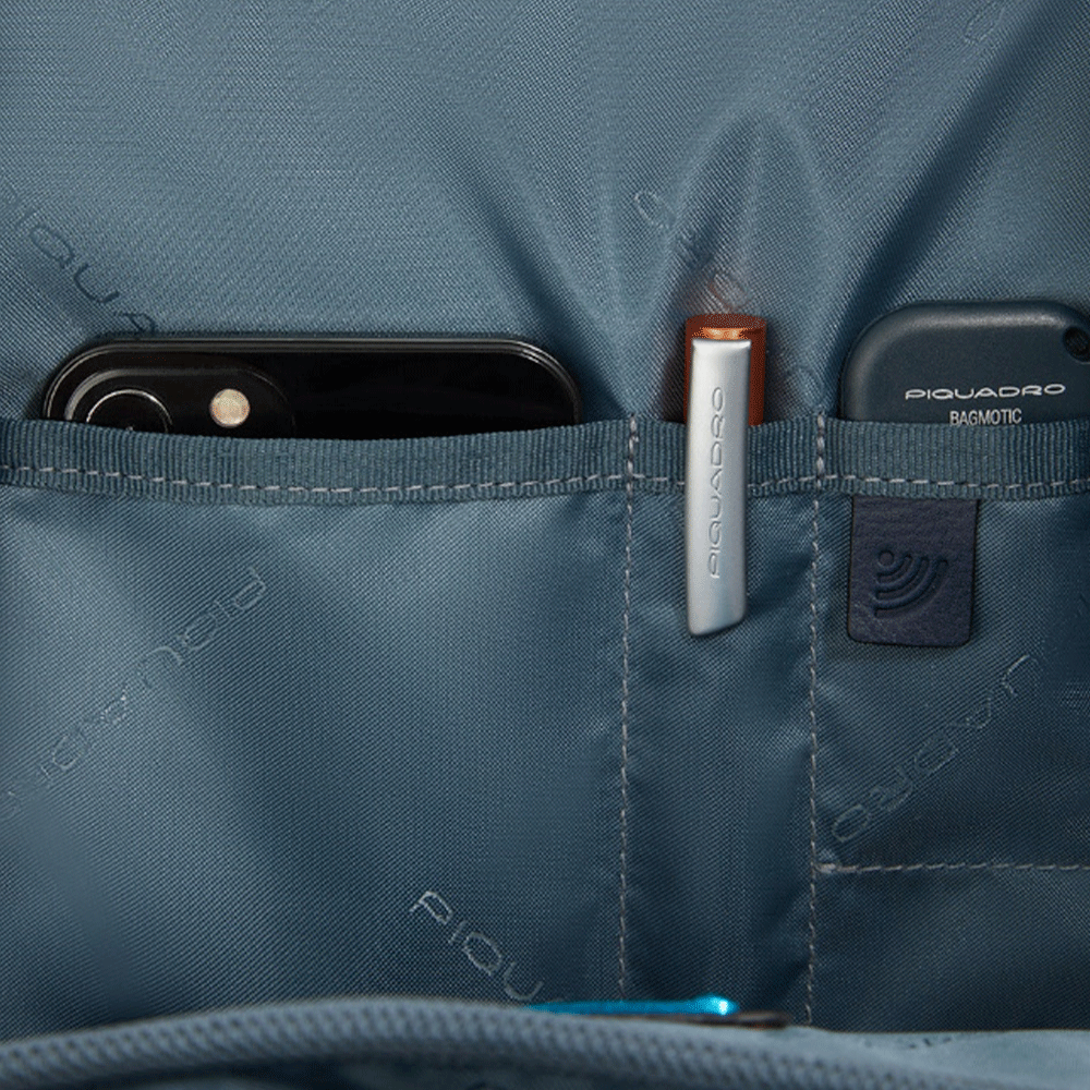 Monospalla Uomo in Pelle PIQUADRO Colore Blu Linea Finn - CA5982S123