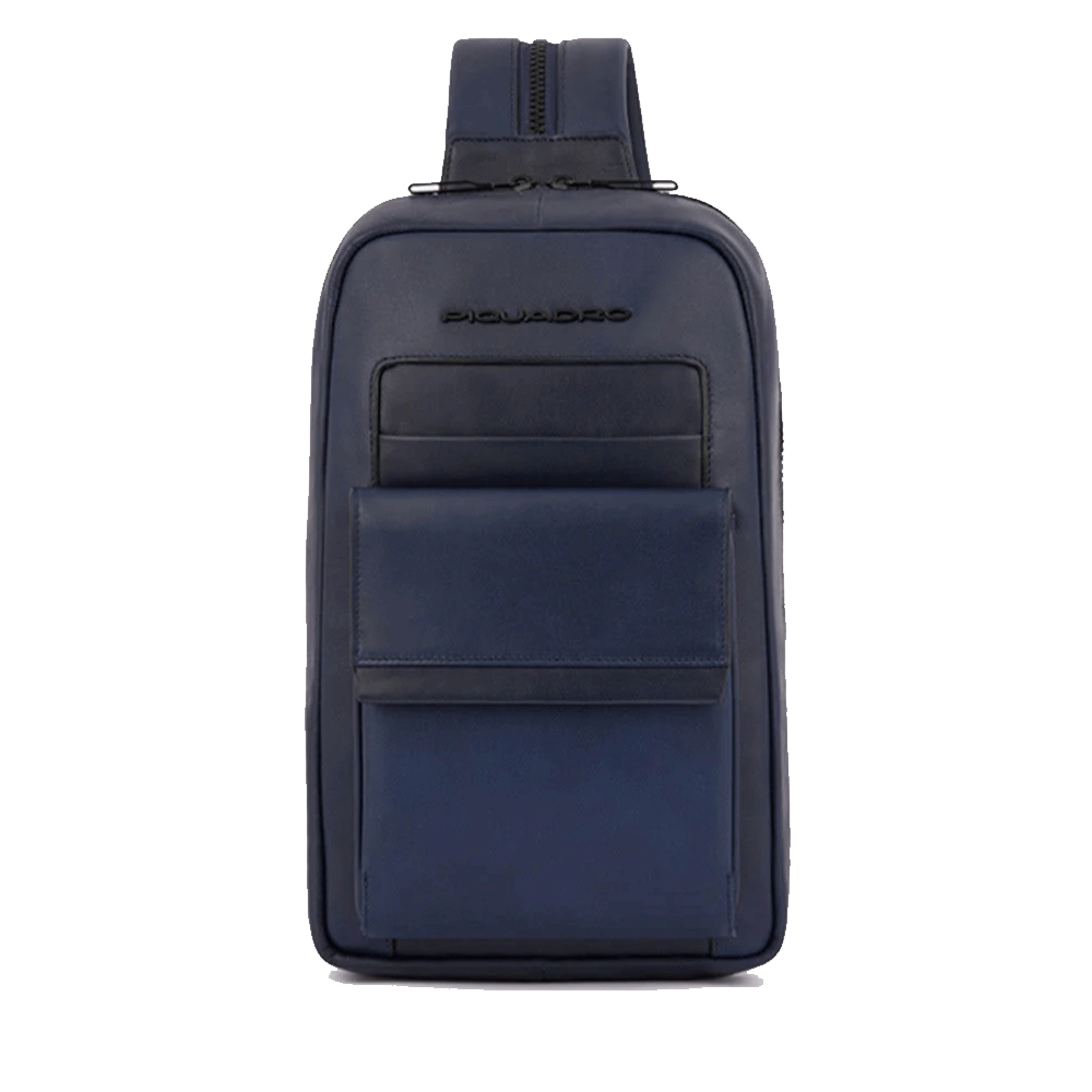 Monospalla Uomo in Pelle PIQUADRO Colore Blu Linea Finn - CA5982S123