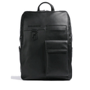 Zaino Uomo PIQUADRO con porta Pc 14" in Pelle Nera Linea Finn - CA5988S123