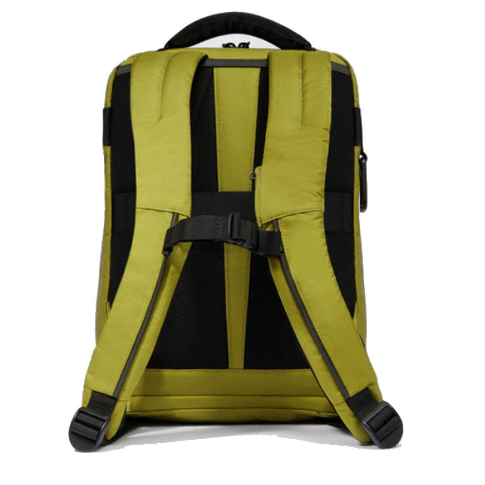 fahrradrucksack mit halterung PIQUADRO Fahrradrucksack aus taubengrauem recyceltem Nylon mit 14-Zoll – Cuoieriashop