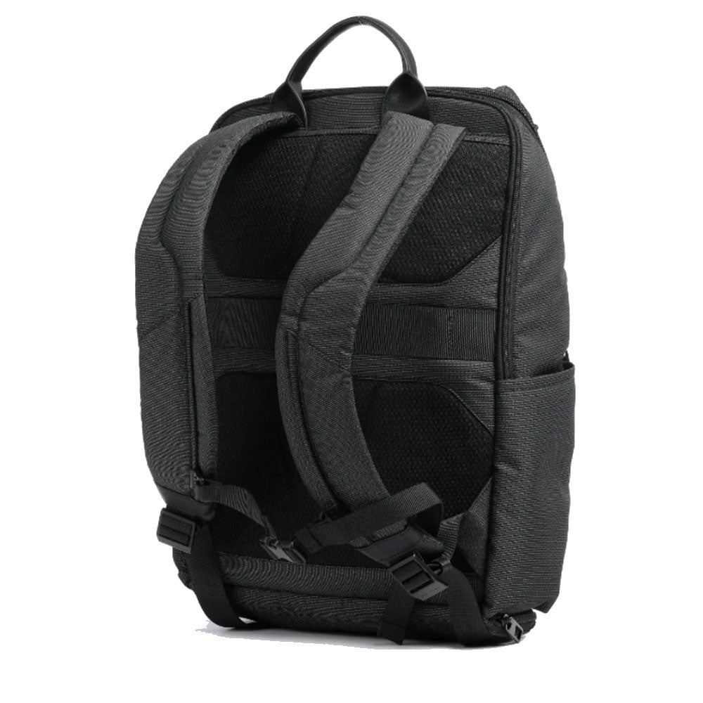Zaino PIQUADRO porta PC 15,6" in Pelle e Tessuto Linea Gio Colore Nero - CA6010S124