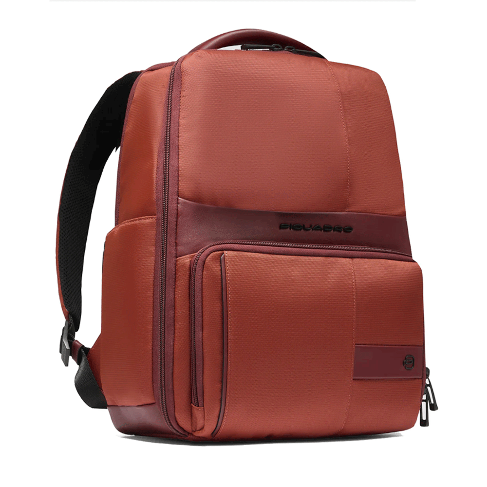 Zaino PIQUADRO porta Pc 14" in Tessuto e Pelle Colore Arancio Linea Wollem - CA6238W129