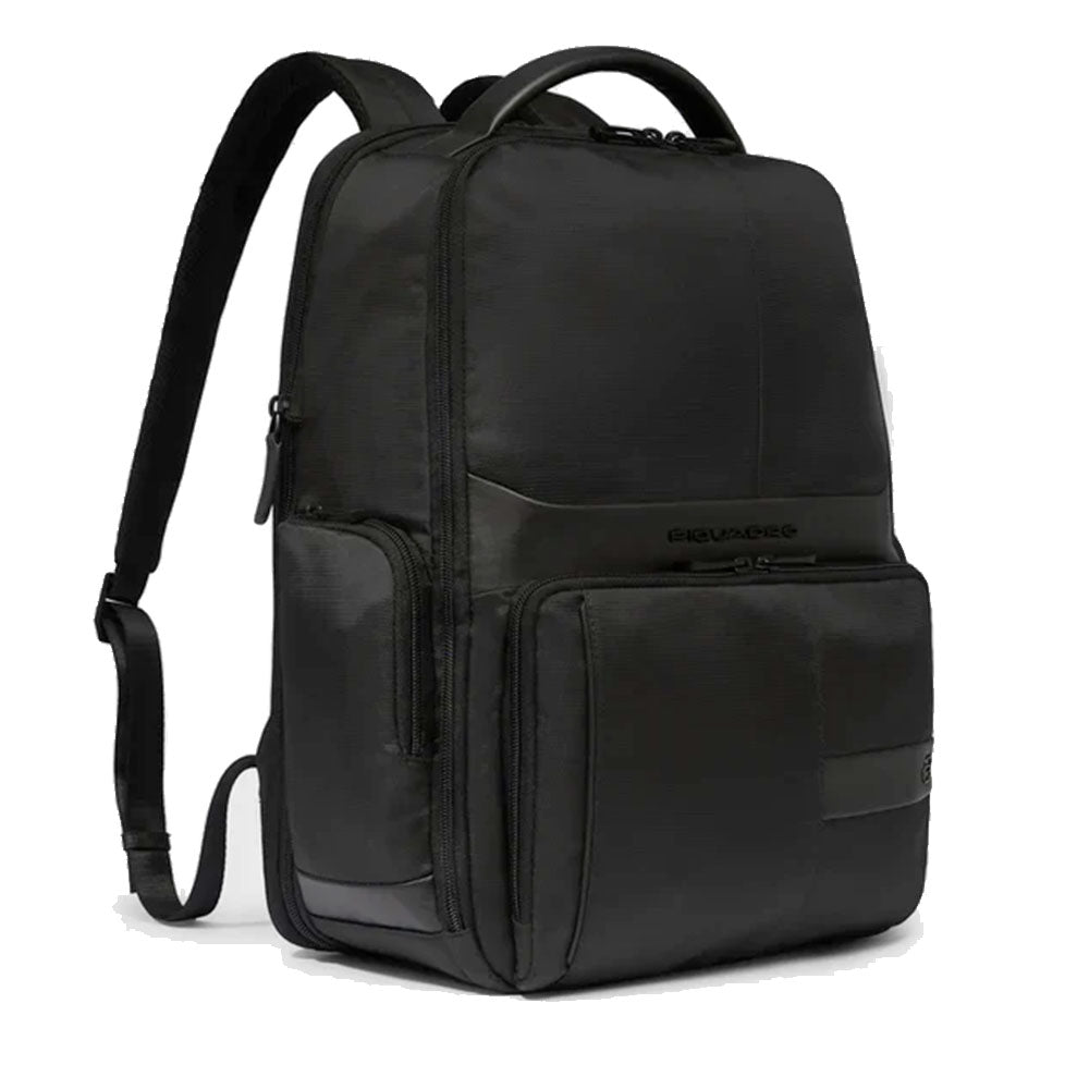 Zaino PIQUADRO porta Pc 15,6" in Tessuto e Pelle Colore Nero Linea Wollem - CA6239W129