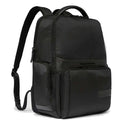 PIQUADRO Rucksack mit Laptopfach 15,6 Zoll aus Stoff und Leder in Schwarz Modell Wollem - CA6239W129