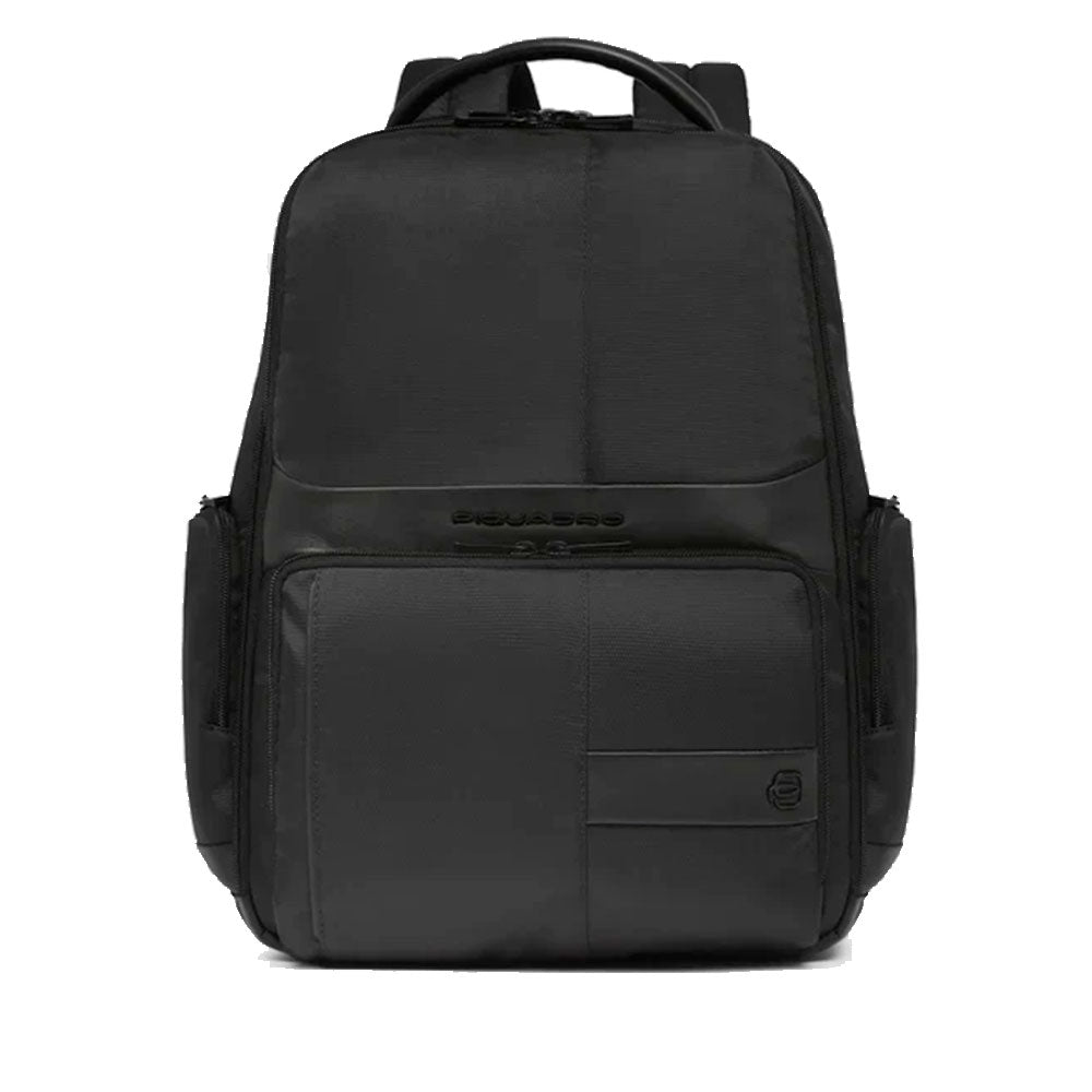 Zaino PIQUADRO porta Pc 15,6" in Tessuto e Pelle Colore Nero Linea Wollem - CA6239W129