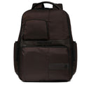 PIQUADRO 15,6" Laptop-Rucksack aus Stoff und Leder, Farbe Dunkelbraun, Wollem Line - CA6239W129BM