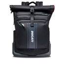 Zaino PIQUADRO per Ducati Roll Top in Tessuto Gommato colore Nero Linea Corner - CA6291C2OWD