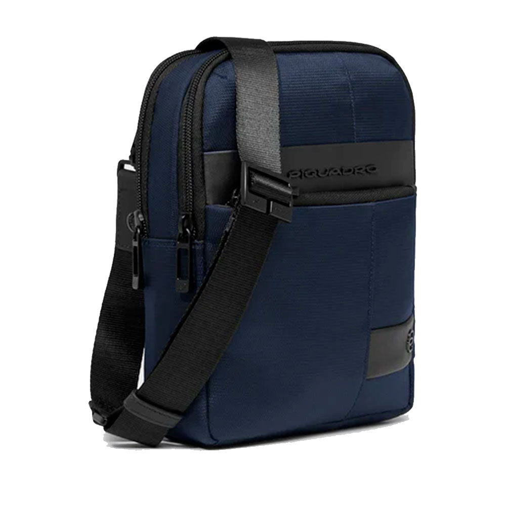 Borsello Uomo PIQUADRO porta iPad in Tessuto Blu con Due Scomparti - CA6303W129