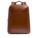 Zaino Uomo PIQUADRO Espandibile con Porta Computer 14" in Pelle Marrone Linea Blue Square - CA6311B2