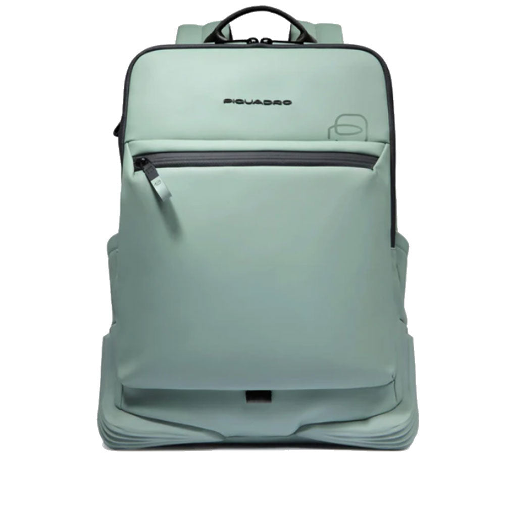 PIQUADRO Corner 2.0-Linie – CA6464C2OW
Rucksack mit 14-Zoll-Laptopfach aus aquagrünem Stoff, 