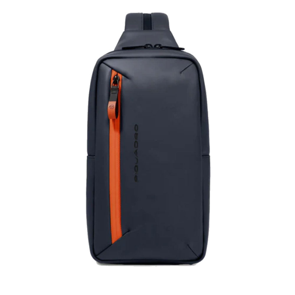 PIQUADRO Linie Corner 2.0 – CA6466C2OW
Herren-Umhängetasche aus gummiertem Stoff in der Farbe Blau 