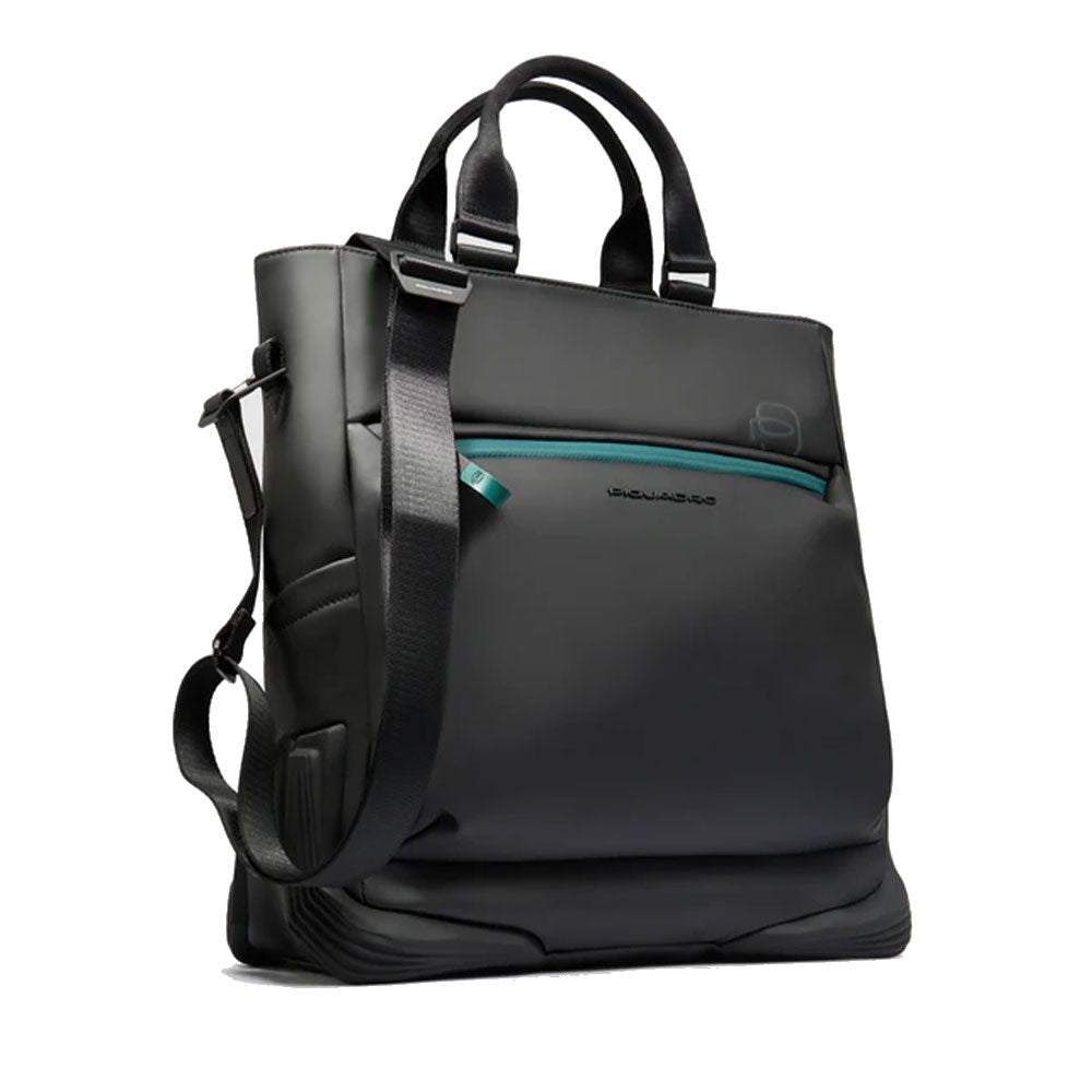 Borsa Verticale PIQUADRO Con Porta Pc 14" in Tessuto Nero Linea Corner 2.0 - CA6467C2OW