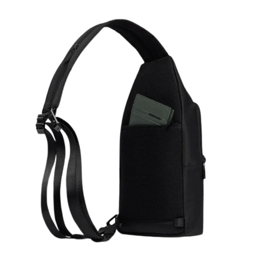 Monospalla Porta iPad mini PIQUADRO in Tessuto e Pelle Colore Nero linea Wollem - CA6540W129
