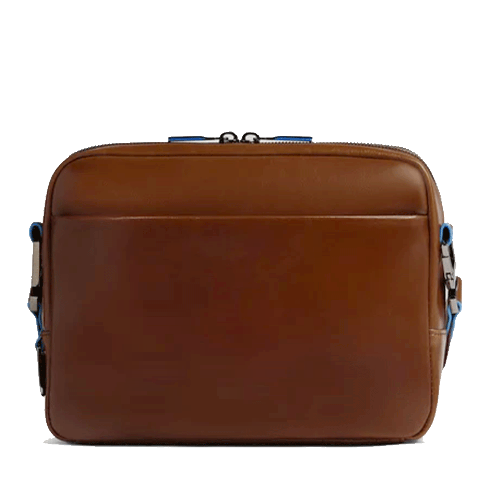 Borsello Uomo Orizzontale PIQUADRO linea Blue Square in Pelle Marrone - CA6588B2