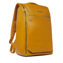 PIQUADRO 14" Laptop-Rucksack aus gelbem Leder Blue Square Line - CA6591B2