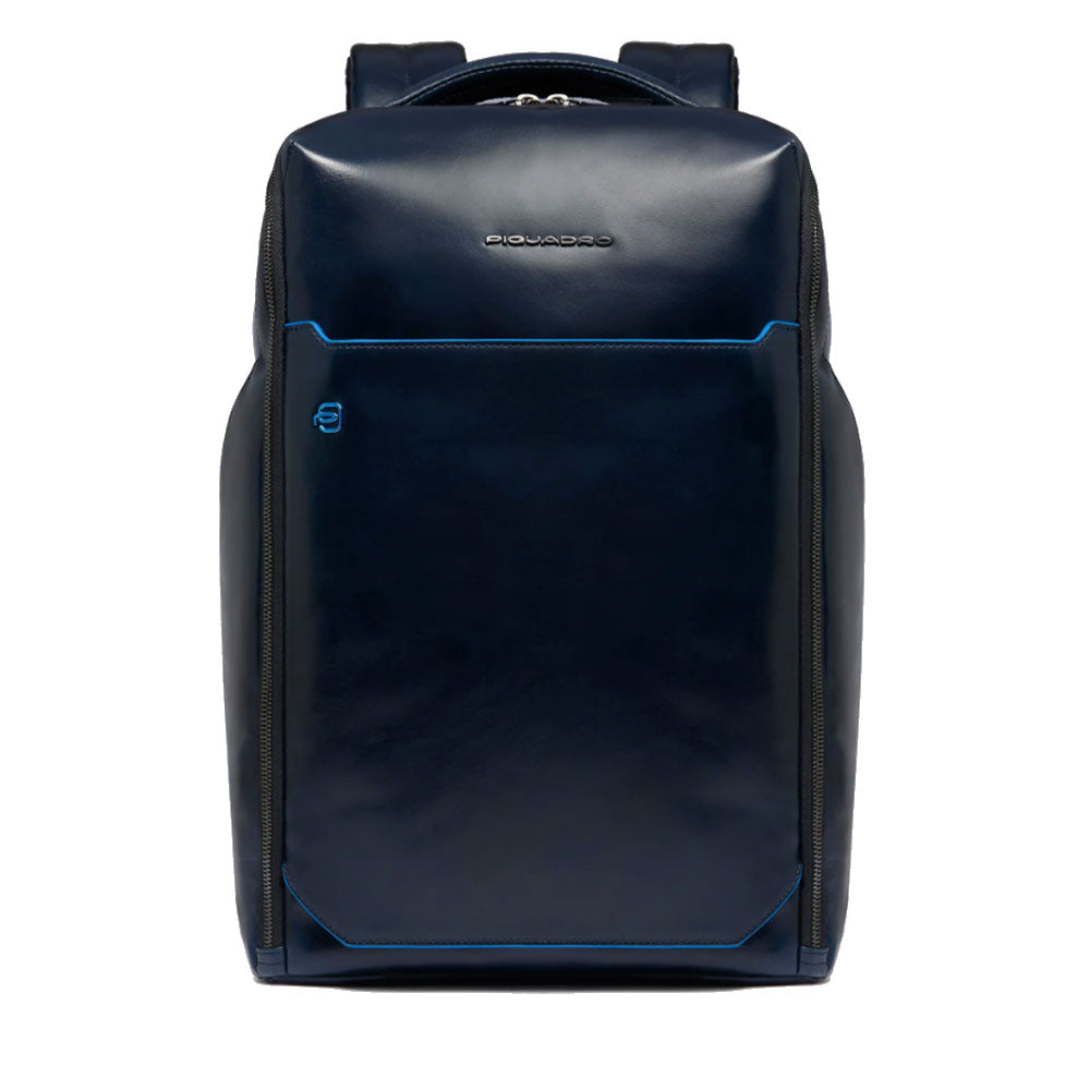 Zaino PIQUADRO porta PC 15,6" in Pelle Blu Linea Blue Square - CA6593B2