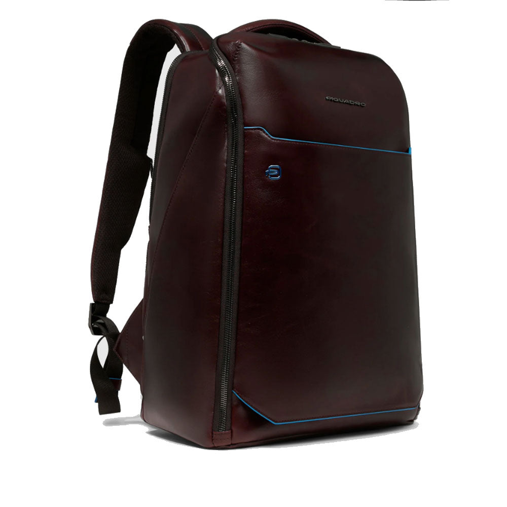 Zaino PIQUADRO porta PC 15,6" in Pelle Mogano Linea Blue Square - CA6593B2