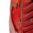 PIQUADRO 15,6" Laptop-Rucksack aus blauem Leder Blue Square Line - CA6593B2