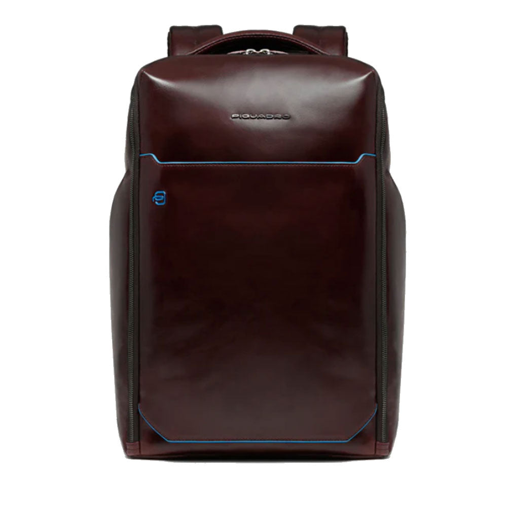 Zaino PIQUADRO porta PC 15,6" in Pelle Mogano Linea Blue Square - CA6593B2