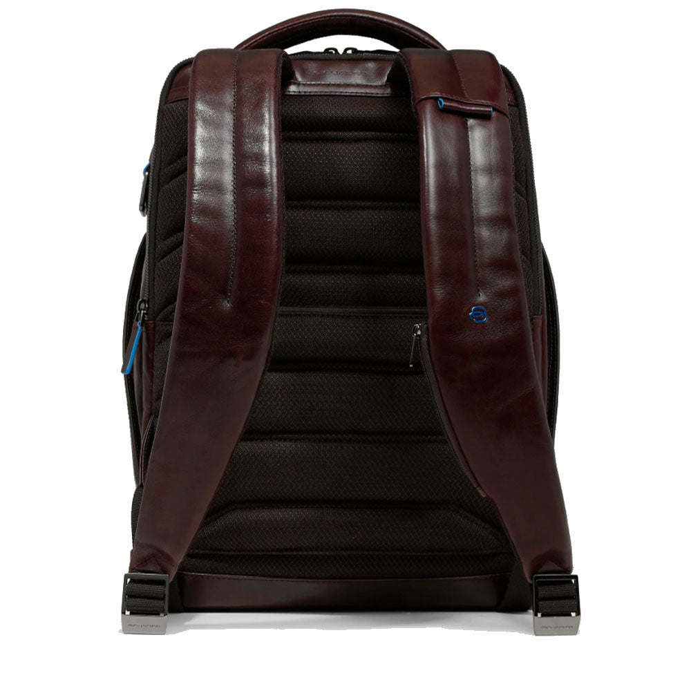 Zaino PIQUADRO porta PC 15,6" in Pelle Mogano Linea Blue Square - CA6593B2