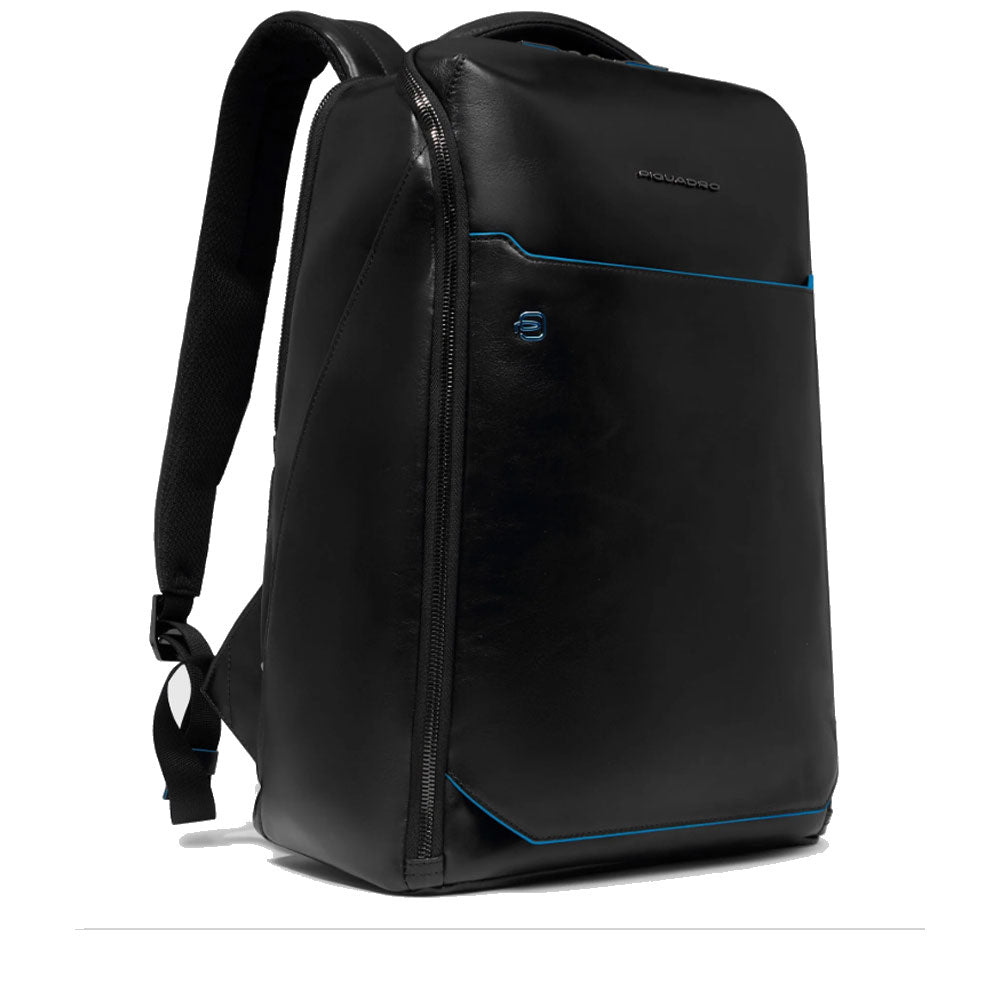 Zaino PIQUADRO porta PC 15,6" in Pelle Nera Linea Blue Square - CA6593B2