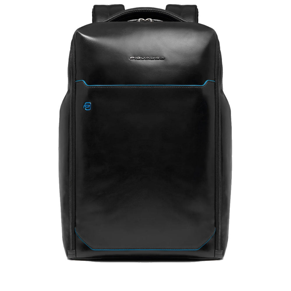 Zaino PIQUADRO porta PC 15,6" in Pelle Nera Linea Blue Square - CA6593B2