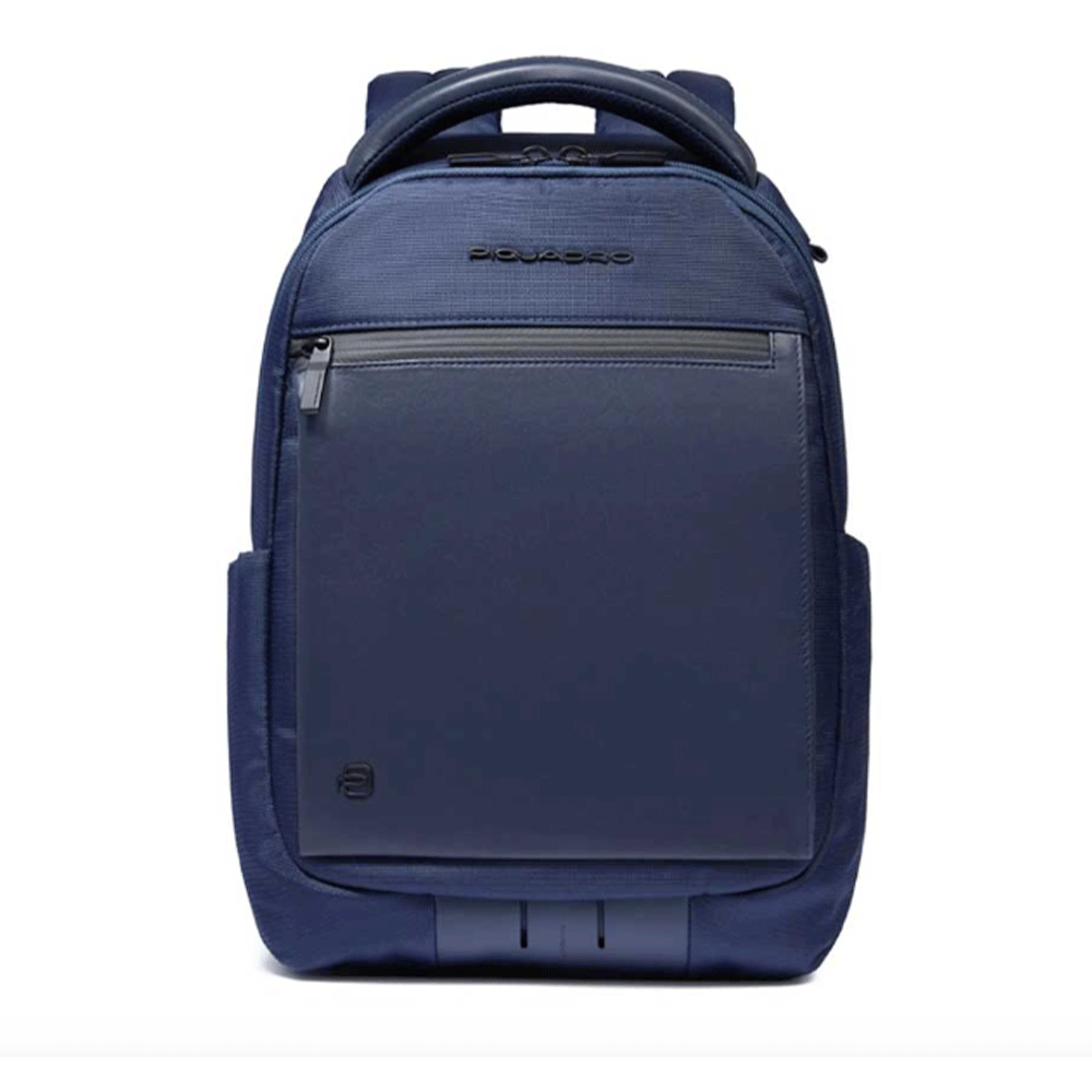 Zaino PIQUADRO con Porta Computer 13" in Tessuto e Pelle Blu Linea Orion - CA6619S136