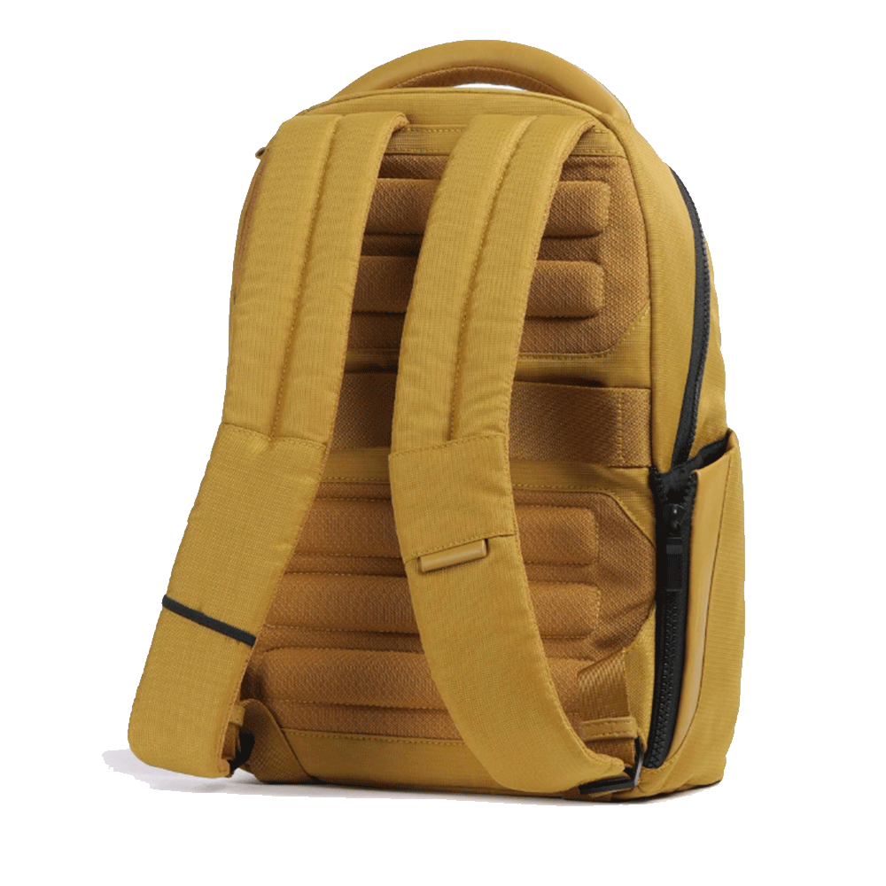 Zaino PIQUADRO con Porta Computer 13" in Tessuto e Pelle Colore Giallo Linea Orion - CA6619S136