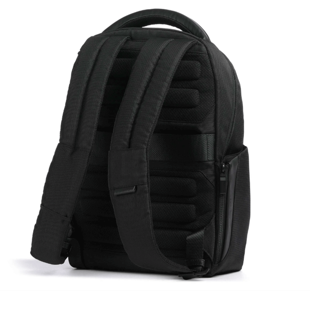 Zaino PIQUADRO con Porta Computer 13" in Tessuto e Pelle Colore Nero Linea Orion - CA6619S136