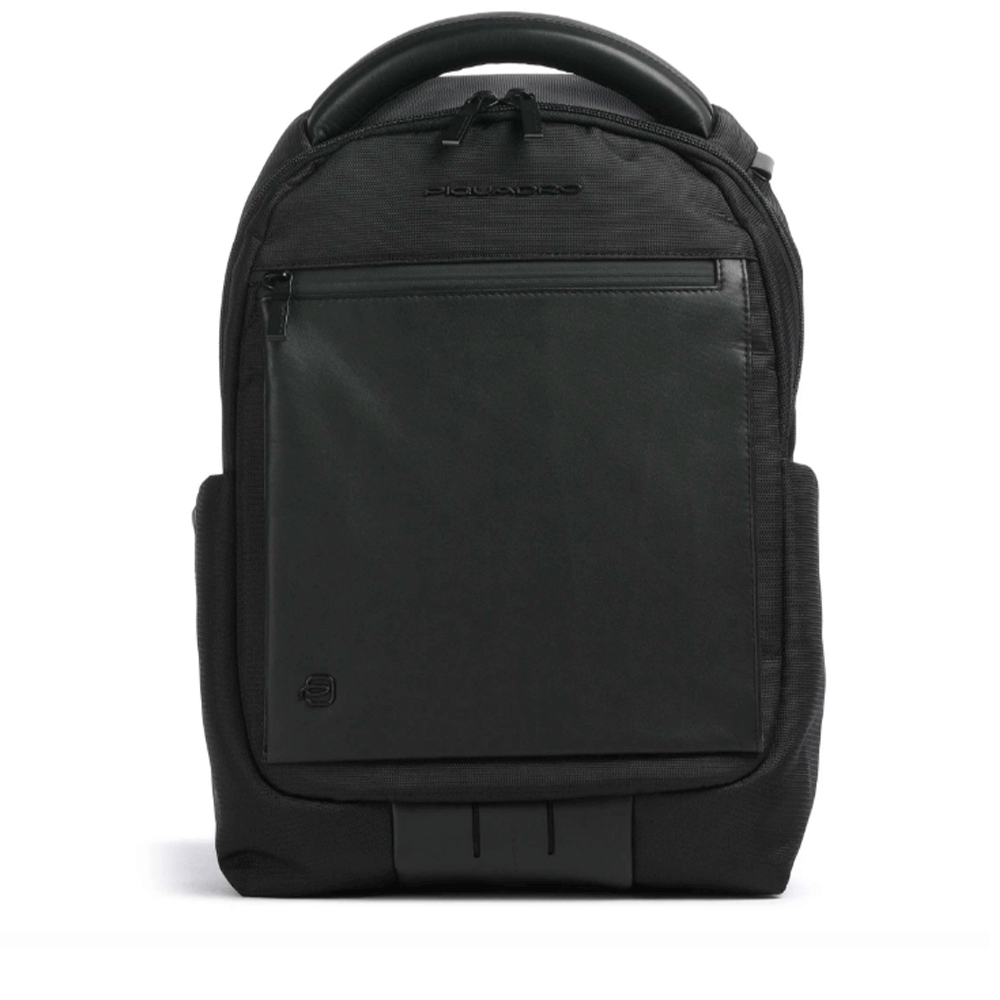 Zaino PIQUADRO con Porta Computer 13" in Tessuto e Pelle Colore Nero Linea Orion - CA6619S136