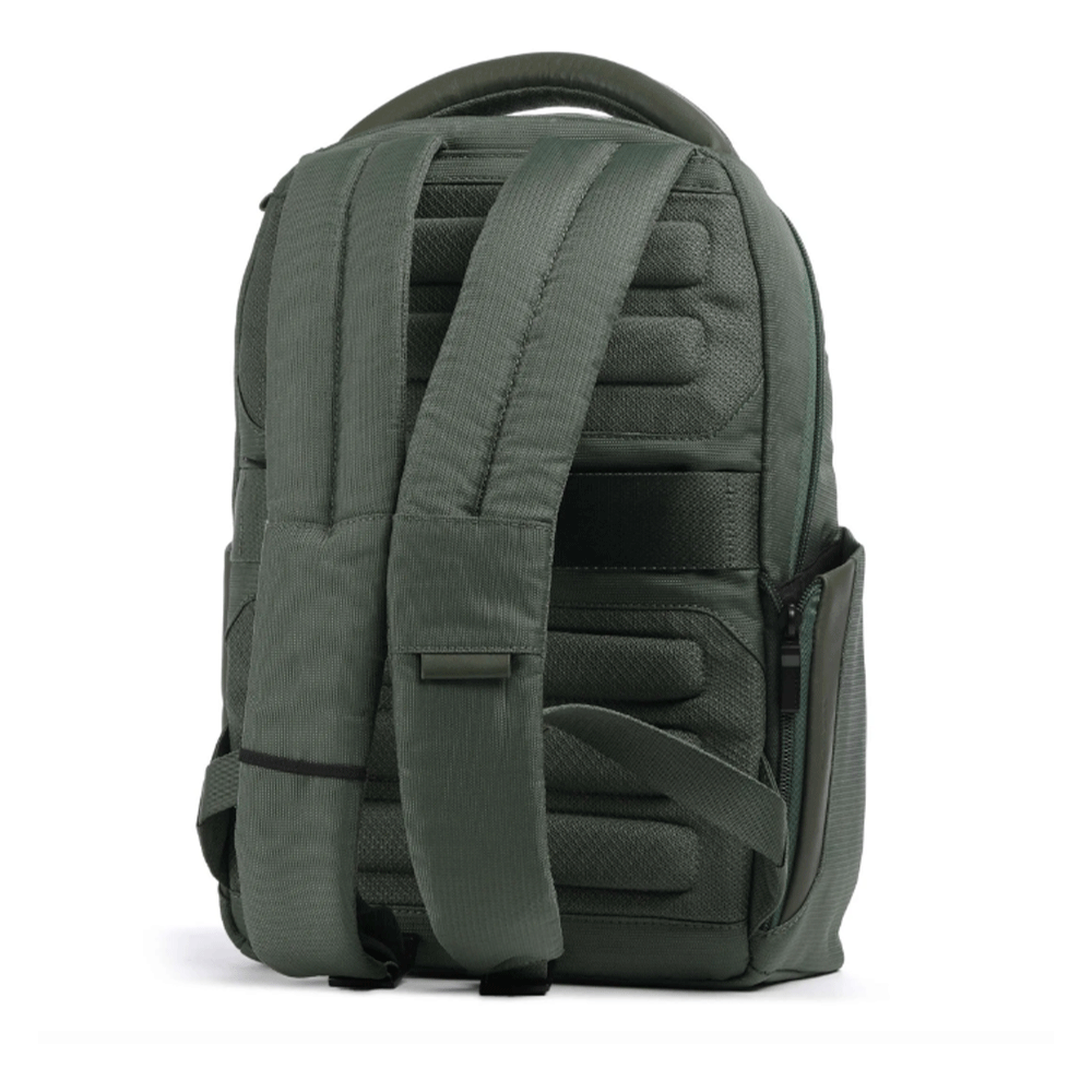 Zaino PIQUADRO con Porta Computer 13" in Tessuto e Pelle Verde Linea Orion - CA6619S136