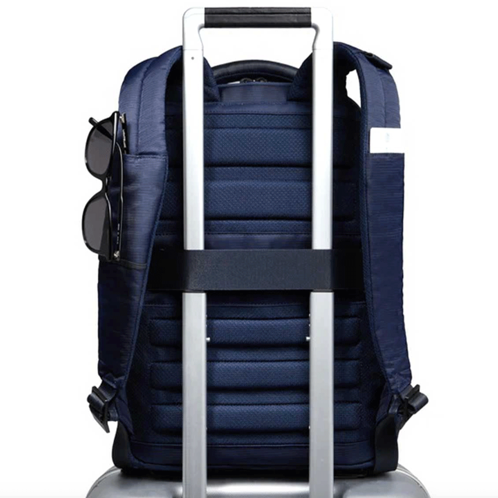 Zaino PIQUADRO con Porta Computer 14" in Tessuto e Pelle Blu Linea Orion - CA6620S136