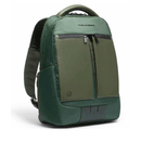 Zaino PIQUADRO con Porta Computer 14" in Tessuto e Pelle Verde Linea Orion - CA6620S136