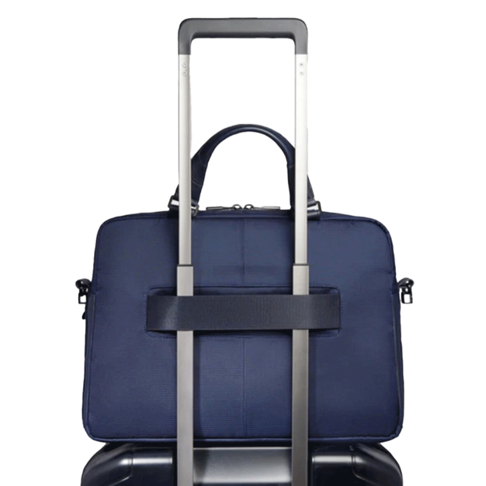 Cartella PIQUADRO Porta Pc 14" Linea Orion in Tessuto e Pelle Blu - CA6623S136