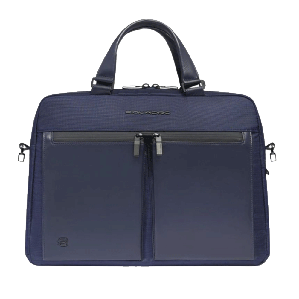 Cartella PIQUADRO Porta Pc 14" Linea Orion in Tessuto e Pelle Blu - CA6623S136