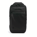 PIQUADRO Orion Line Schwarze Stoff- und Leder-Umhängetasche für iPad Mini - CA6625S136