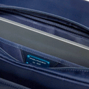 PIQUADRO 13,3" Laptop-Umhängetasche aus blauem Stoff und Leder, Orion-Linie - CA6627S136