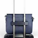 PIQUADRO 13,3" Laptop-Umhängetasche aus blauem Stoff und Leder, Orion-Linie - CA6627S136