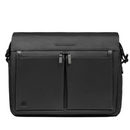 Messenger Porta Pc 13,3" PIQUADRO in Tessuto e Pelle Colore Nero Linea Orion - CA6627S136