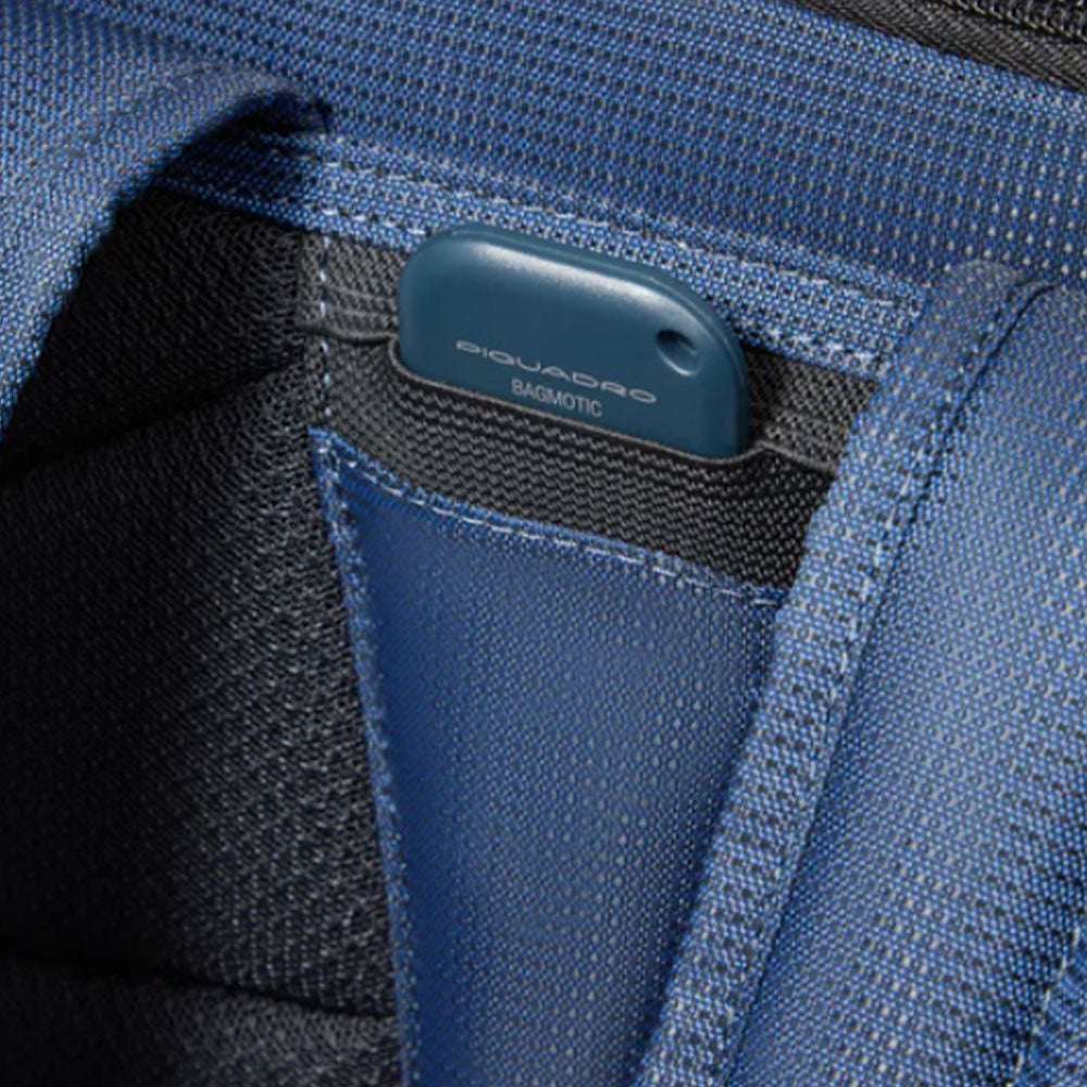 PIQUADRO Bike-Rucksack aus schwarzem recyceltem Nylon mit 15,6"-Laptop-Halterung PQ-Earth Line - CA6630S137