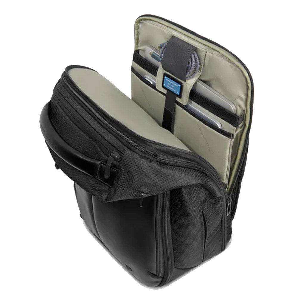 Zaino da Bici PIQUADRO in Nylon Riciclato Nero con Porta Pc 17,3" Linea PQ-Earth - CA6631S137