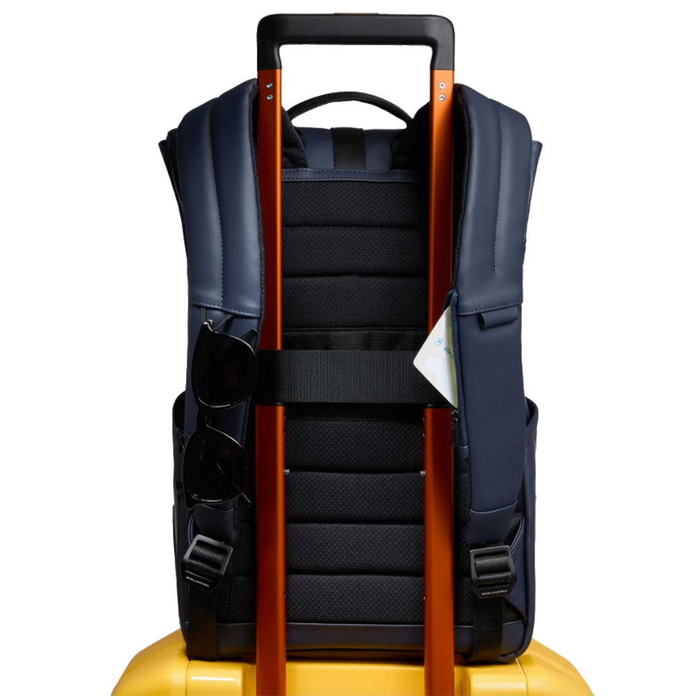 PIQUADRO Herren-Rucksack 14" Computerhalter aus blauem Stoff Corner Line - CA6642C2OW